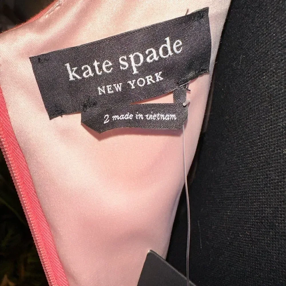 KATE Spade Twill Grace Dress pink sea Star fit and flare sz 2 NWT